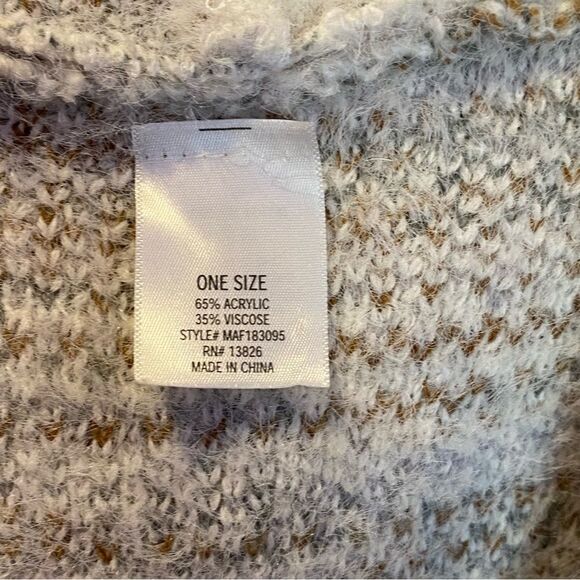 Cozy Hooded Shawl Cardigan Sweater Coat One Size Cream - Picture 5 of 10